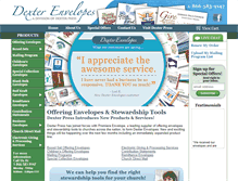 Tablet Screenshot of dexter-envelopes.com